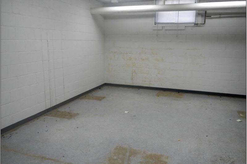 Vacated basement office space after flooding